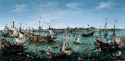 VROOM, Hendrick Cornelisz. Arrival at Vlissingen of the Elector Palatinate Frederick V oil